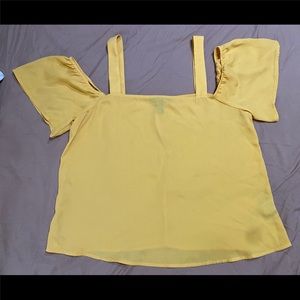 Forever 21 yellow summer blouse size M